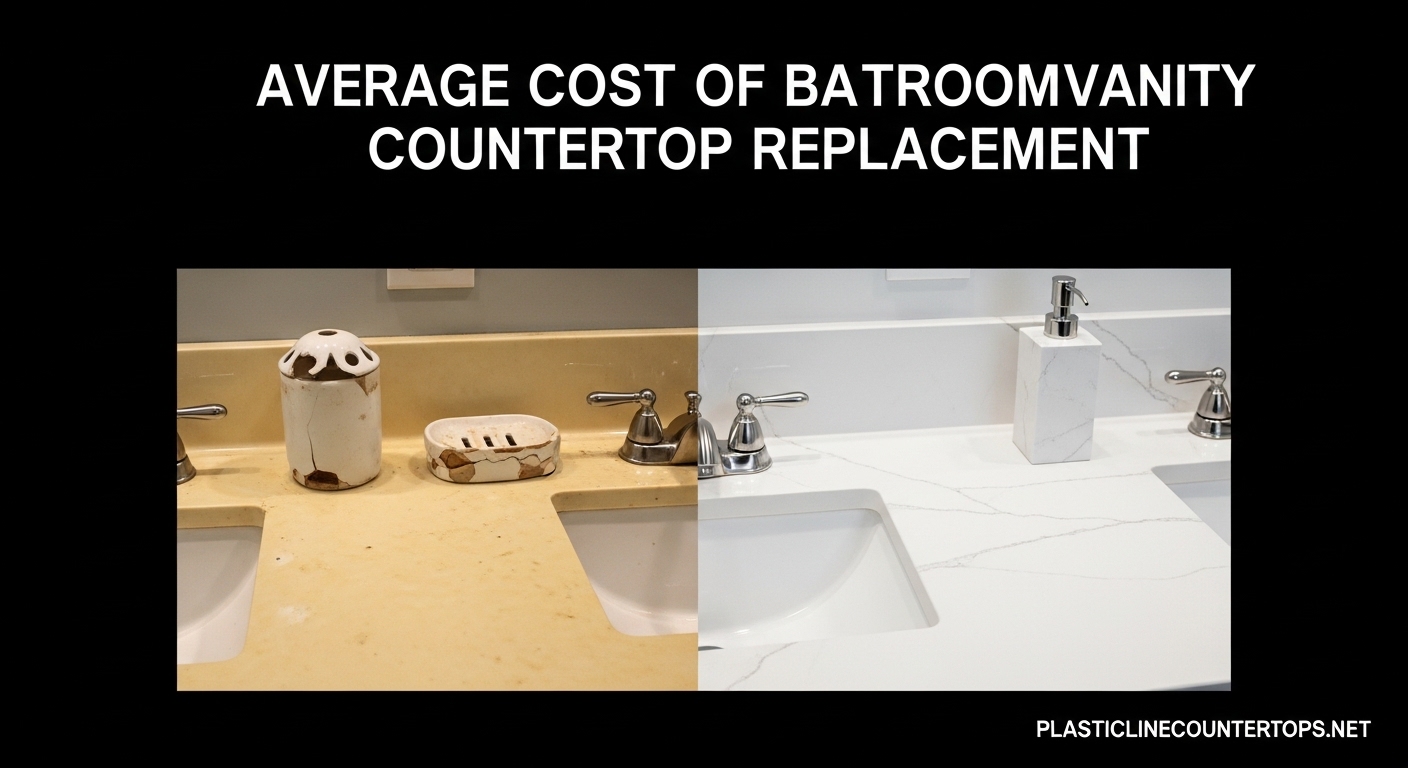 Average Cost of Bathroom Vanity Countertop Replacement