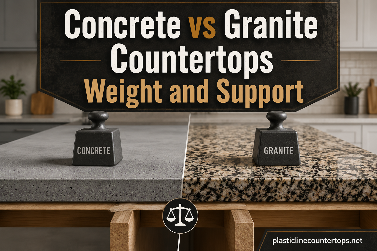Concrete vs Granite Countertops Weight and Support