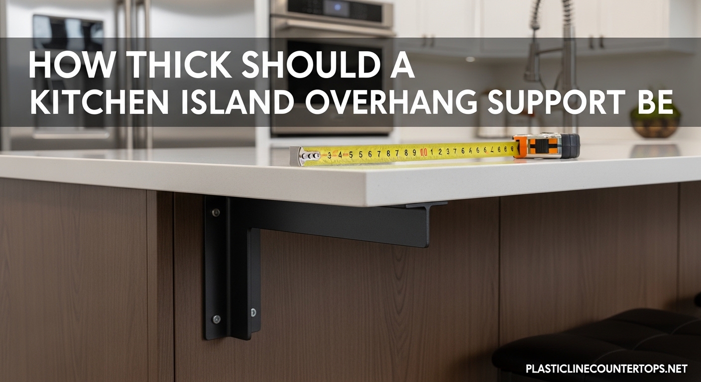How Thick Should a Kitchen Island Overhang Support Be