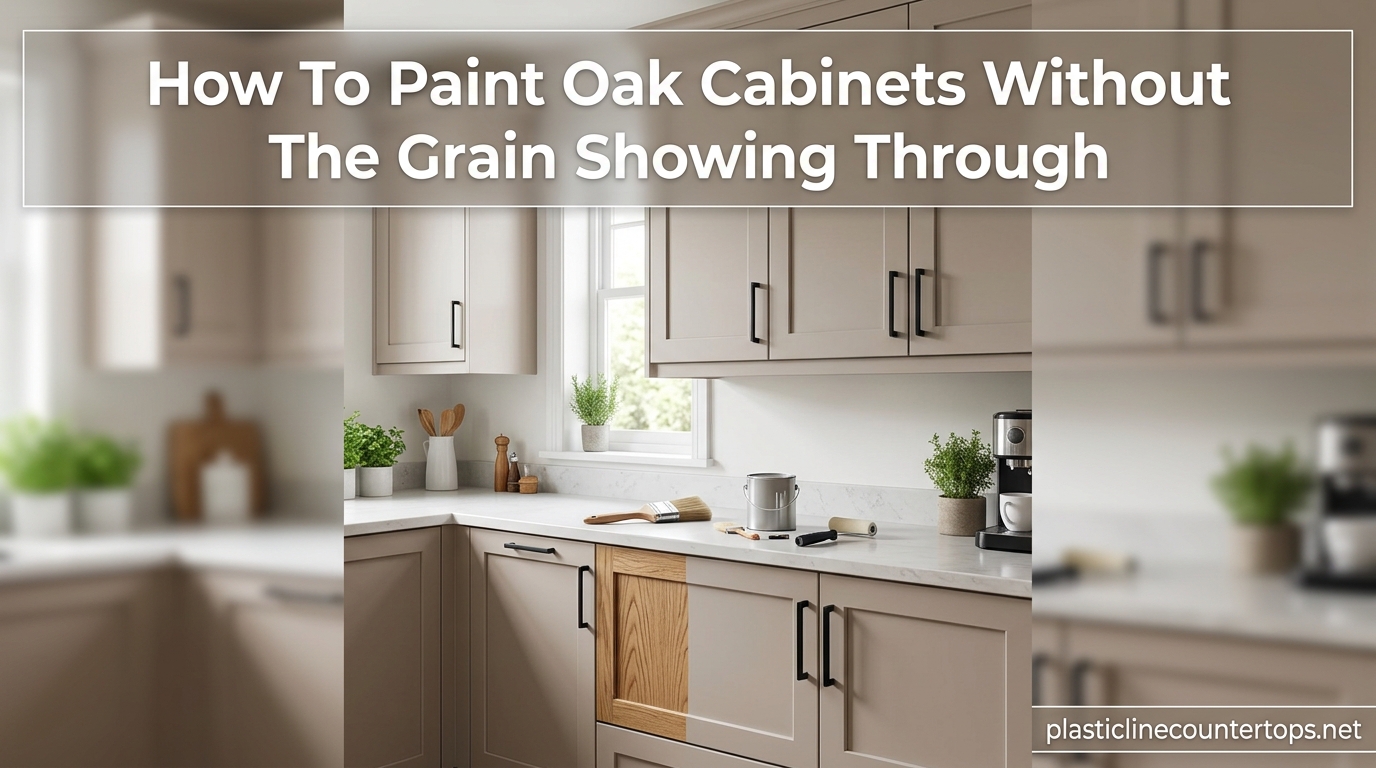 How To Paint Oak Cabinets Without The Grain Showing Through