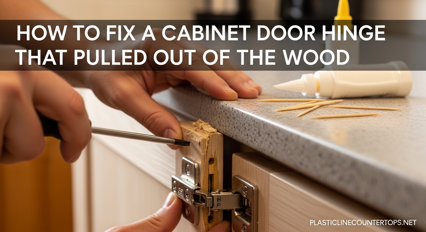 How to Fix a Cabinet Door Hinge That Pulled Out of the Wood