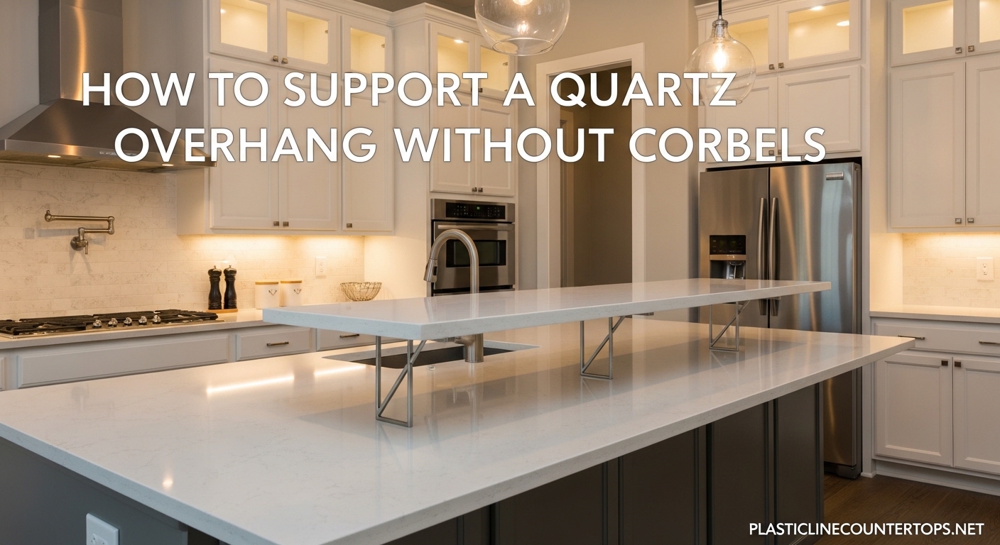 How to Support a Quartz Overhang Without Corbels
