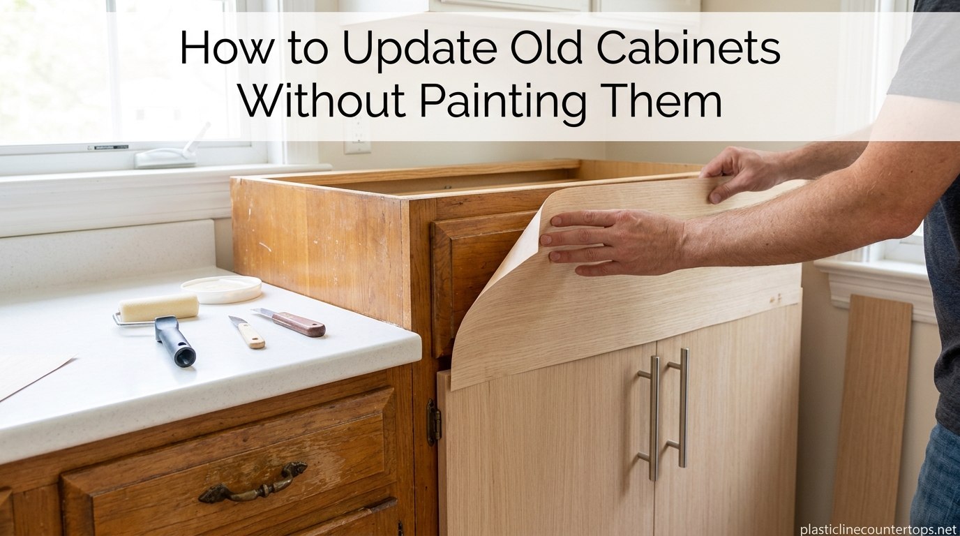 How to Update Old Cabinets Without Painting Them