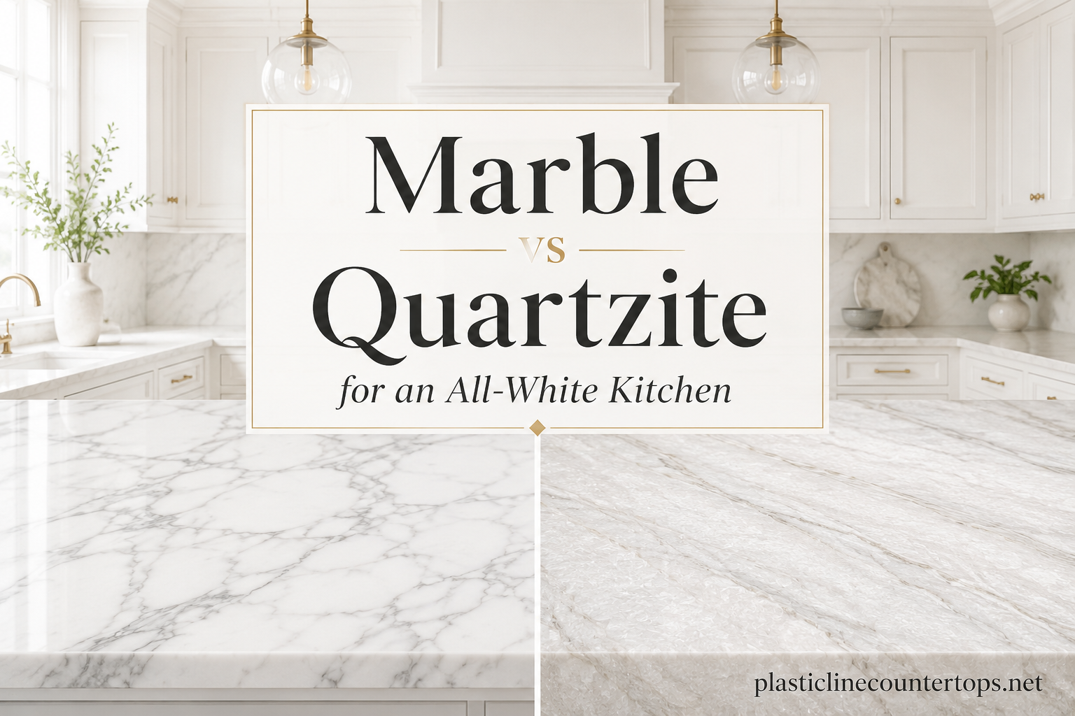 Marble vs Quartzite for an All-White Kitchen