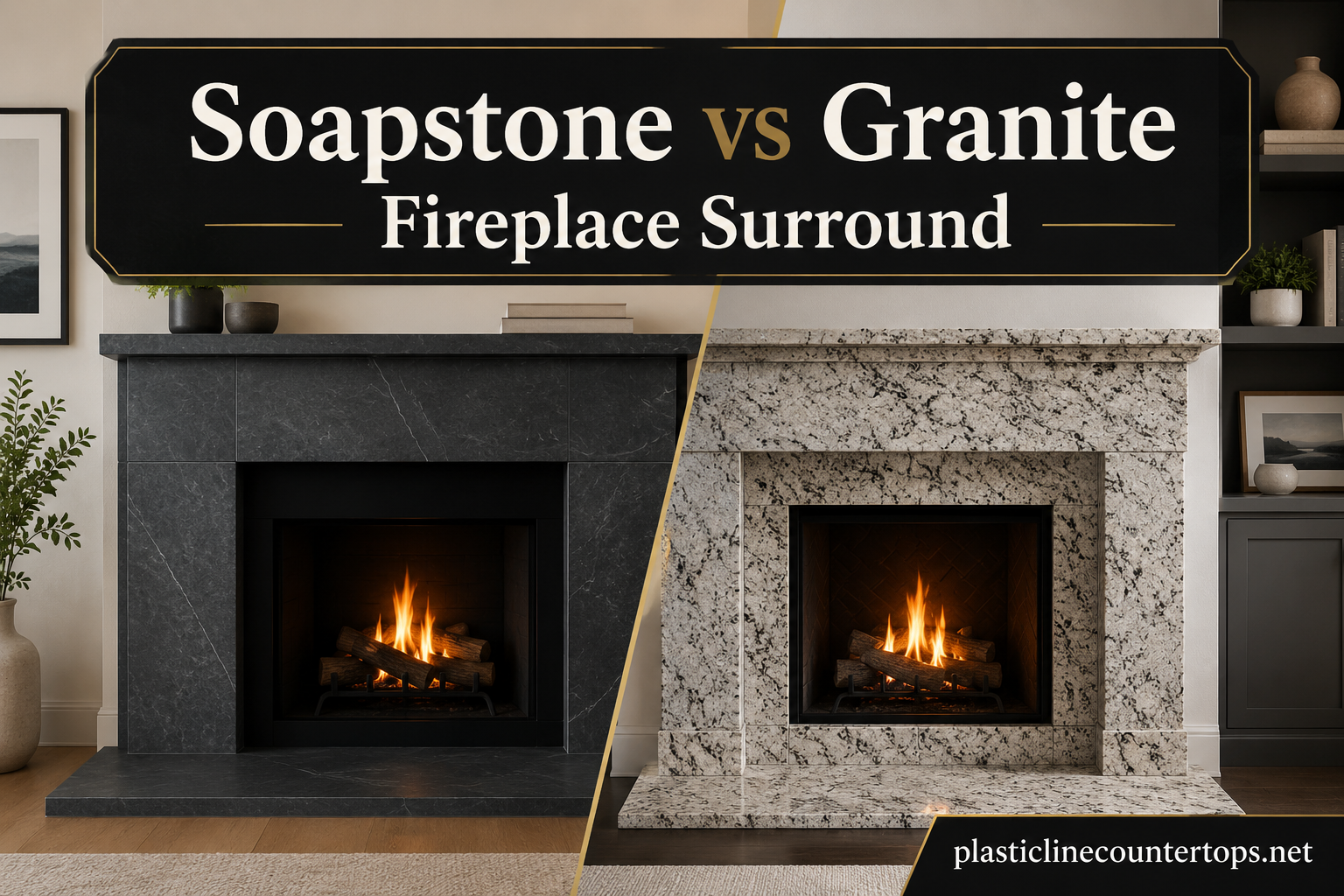 Soapstone vs Granite Fireplace Surround