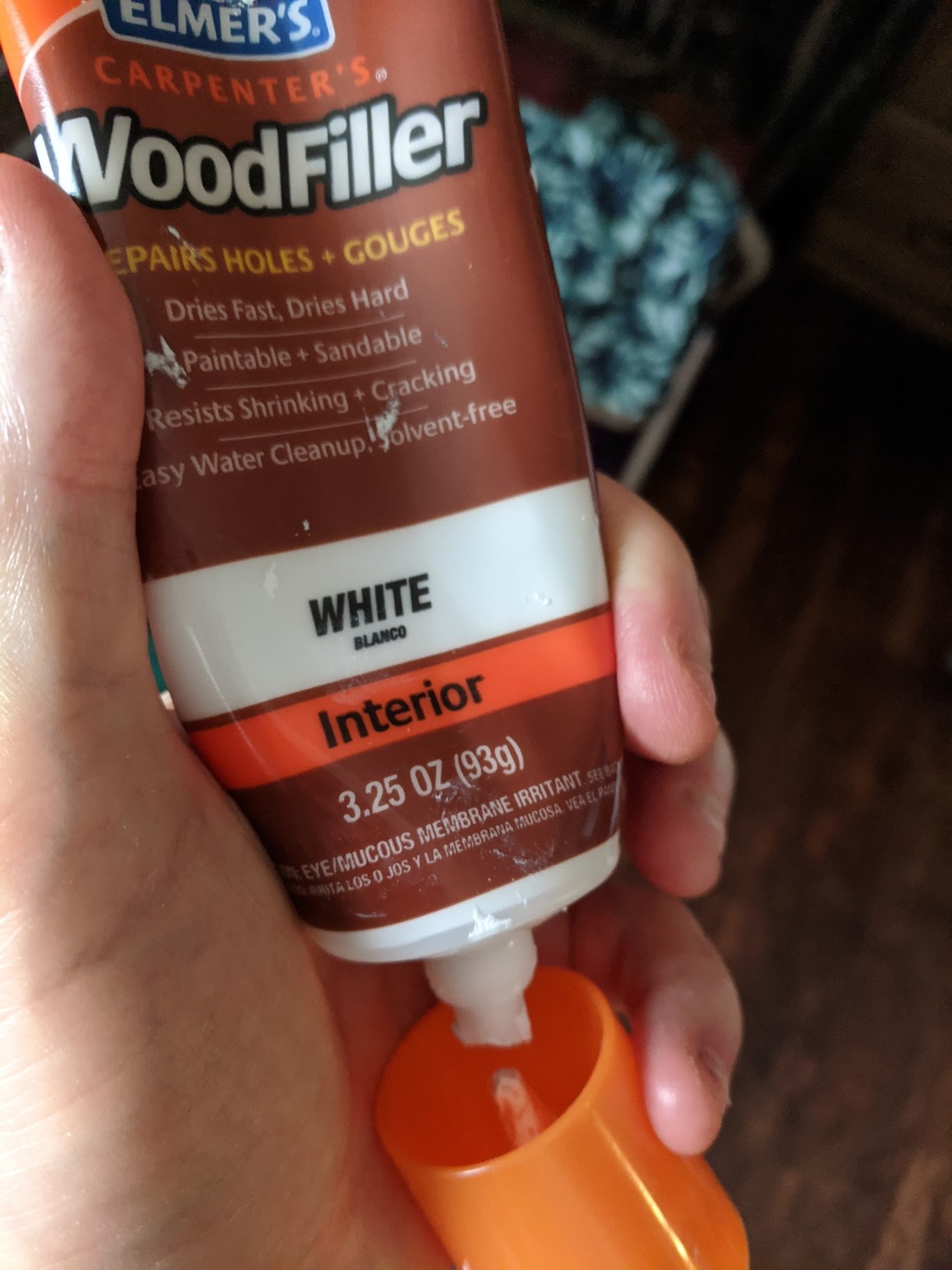 Elmer's E868 Carpenter's Wood Filler, 3.25-Ounce Tube, Natural customer photo 2