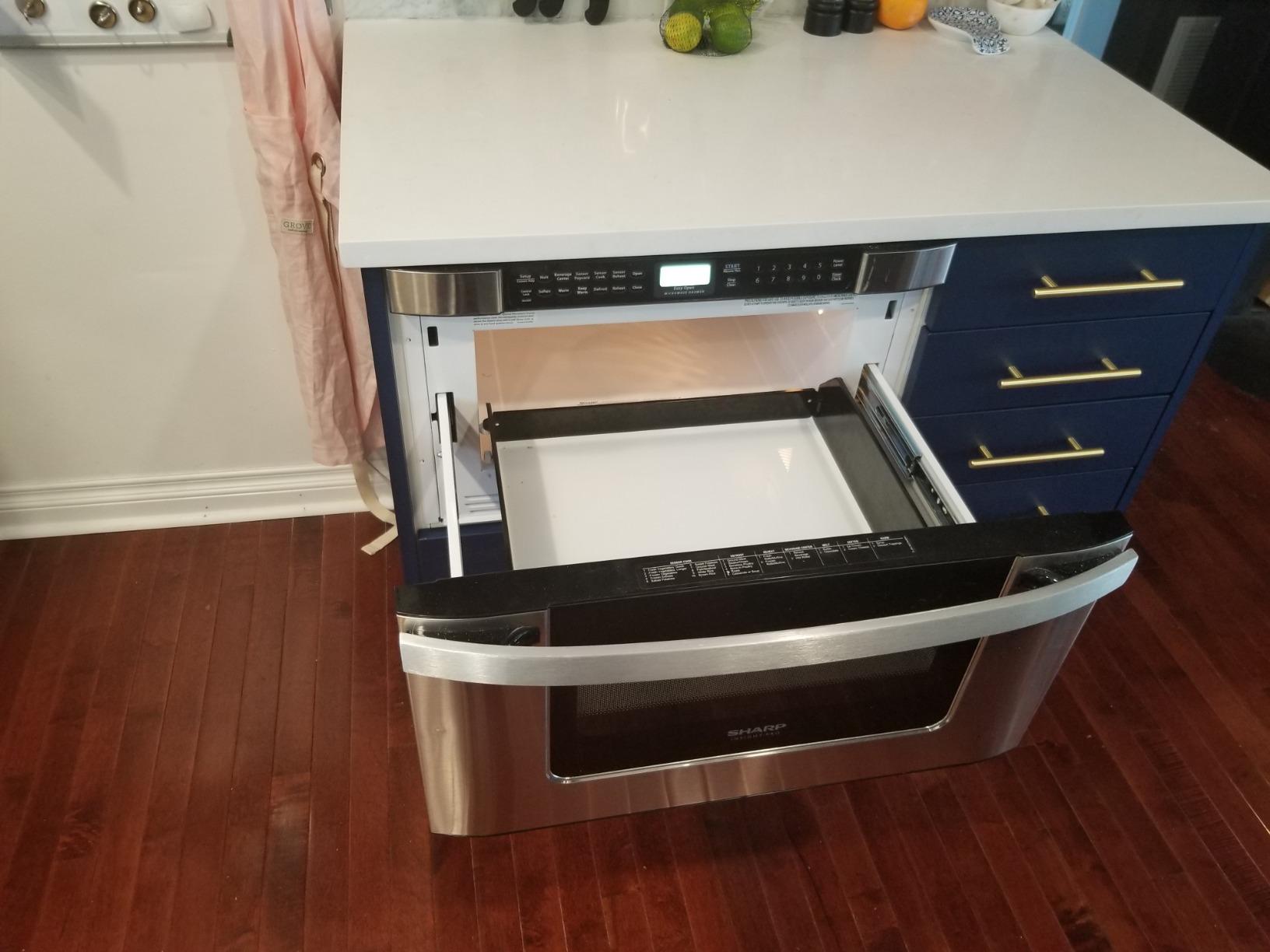 SHARP KB6524PSY Microwave Drawer Oven, 24-inch, 1.2 Cubic Feet, 950 Watt, Angled Touch Control Panel, Stainless Steel customer photo 2
