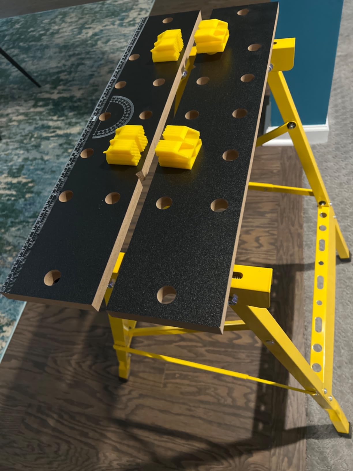 Performance Tool W54025 Portable Multipurpose Workbench and Vise (200 lbs Capacity), Yellow customer photo 2
