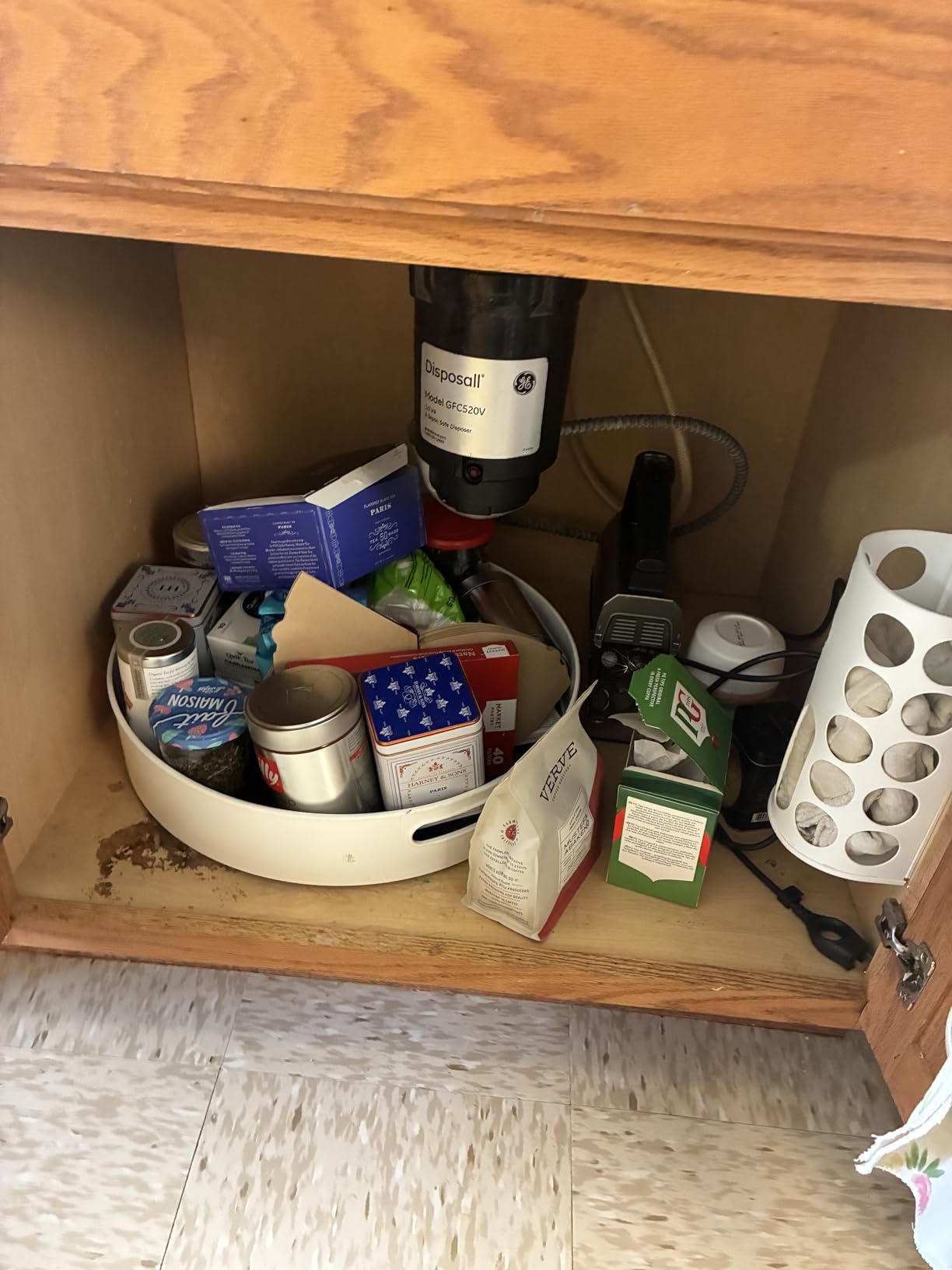 Copco 18-Inch Lazy Susan Turntable Organizer, Non-Skid Pantry or Cabinet Spinner for Spices, Condiments, and Bottles, Durable White/Gray Design customer photo 2