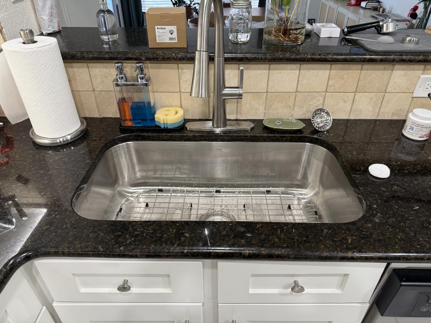 Kraus 31 1/2 Inch Stainless Steel Kitchen Sink, Durable 18 Gauge Single Bowl Kitchen Sinks Undermount, KBU14 customer photo 1