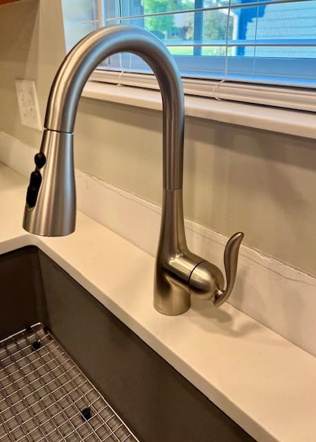 Moen Arbor Spot Resist Stainless One-Handle Pulldown Kitchen Faucet with Sprayer and a Reflex Docking System, Kitchen Sink Faucet Featuring Power Boost for a Faster Clean, 7594SRS customer photo 2