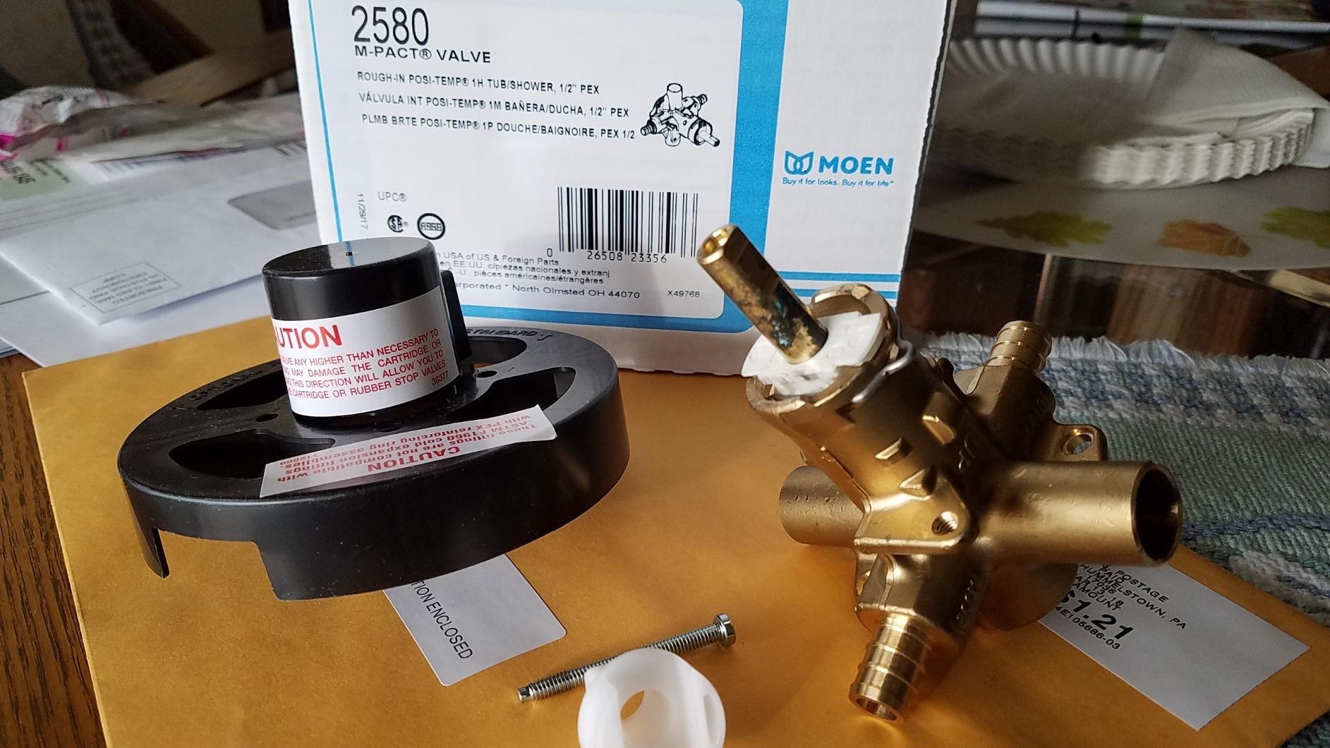 Moen 2580 Posi-Temp Brass Pressure Balancing Shower Valve, 1/2-Inch Crimp Ring PEX Connection customer photo 1