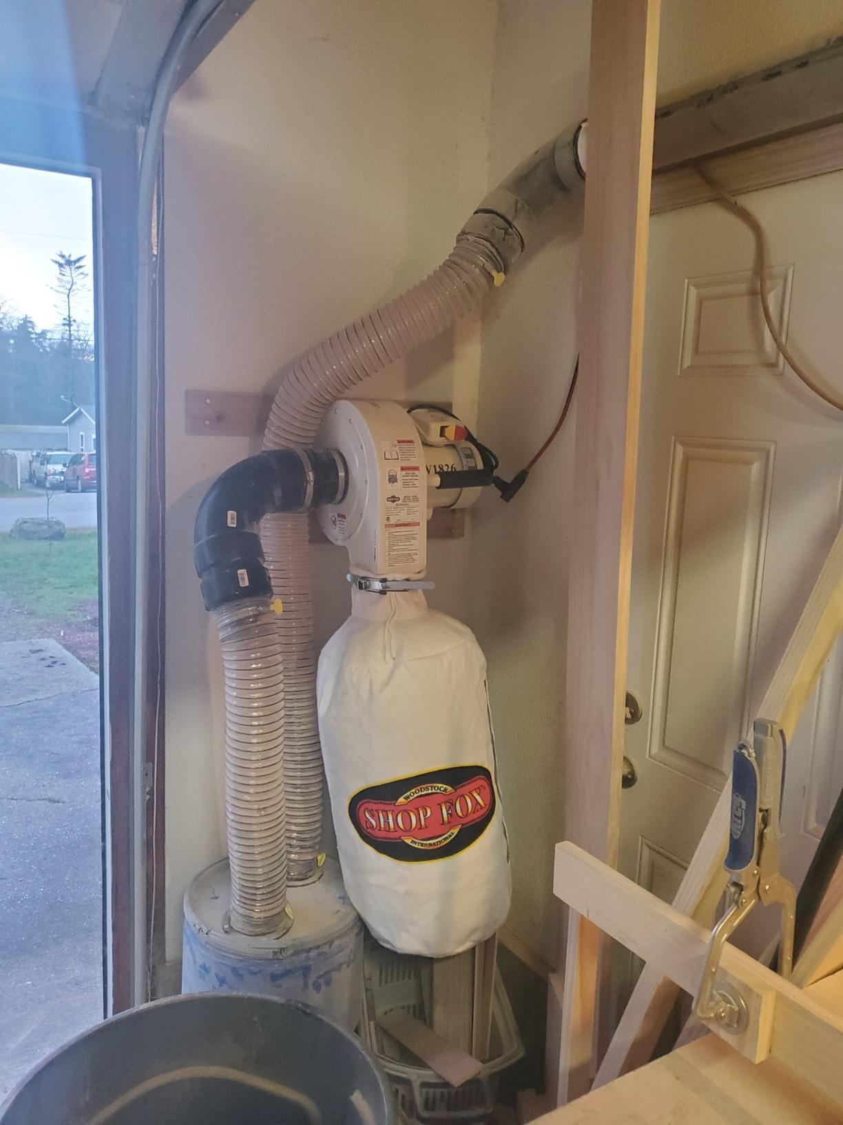 Shop Fox W1826 Wall Dust Collector, 2.5 Micron Filtration, White customer photo 2