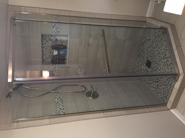 DreamLine Prism 36 1/8 in. x 72 in. Frameless Neo-Angle Pivot Shower Enclosure in Chrome, SHEN-2136360-01 customer photo 2
