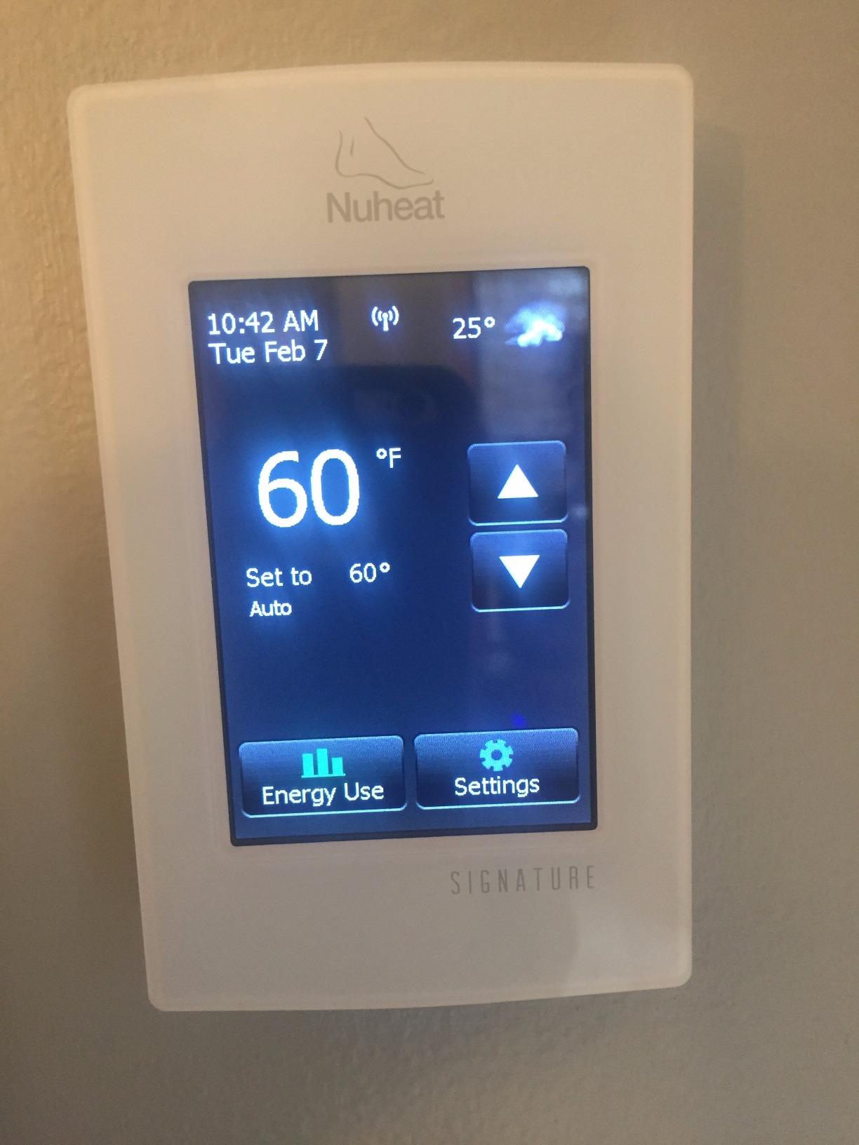 Nuheat Signature Programmable Dual-Voltage Thermostat with WiFi and Touchscreen Interface customer photo 1