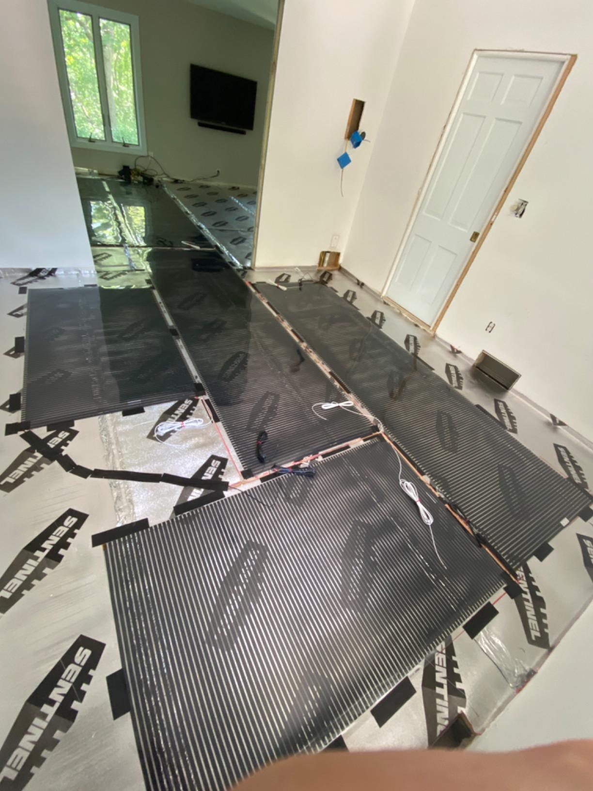 QuietWarmth Float QWARM3X10F120 Radiant Floor Heating Mat for Below Laminate, Wood, Luxury Vinyl Floating Flooring- Cuttable Mat Size 3'x10' 120 Volt (Covers 30sf) customer photo 1