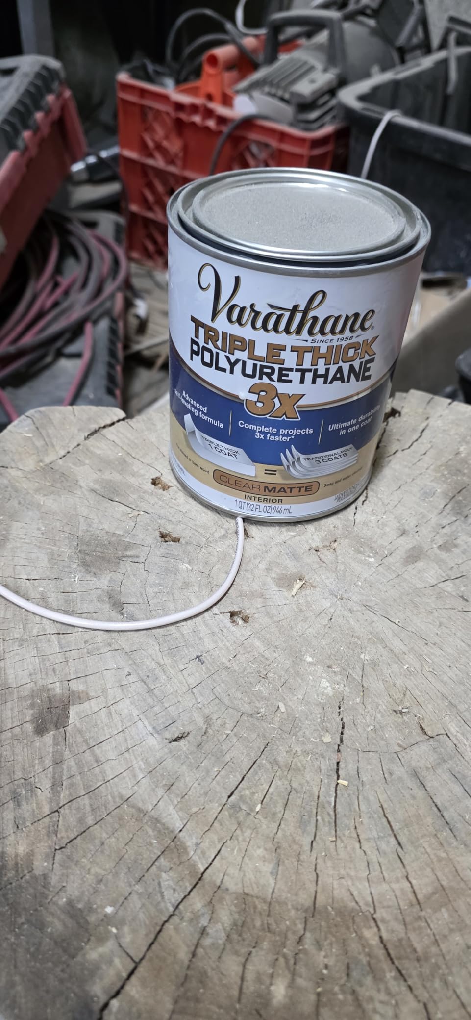 Varathane Triple Thick Polyurethane Clear Wood Finish, Satin, Quart customer photo 1