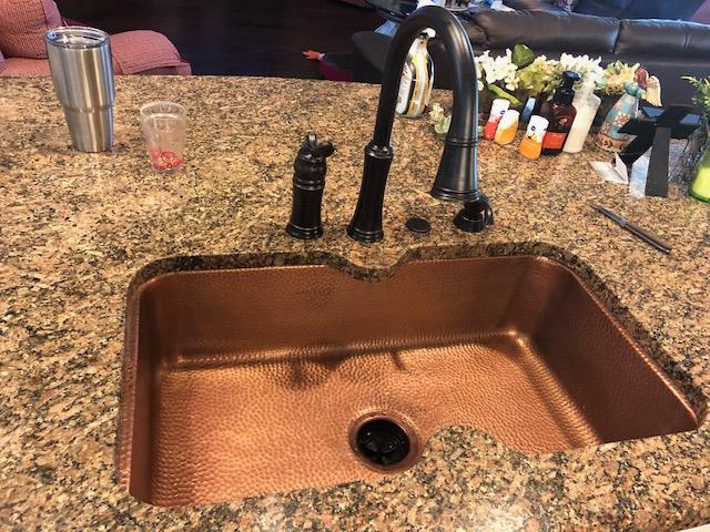 Sinkology SK202-30AC Transitional Orwell Undermount Handmade Solid Copper 30 In. Single Bowl Kitchen Sink In Antique Copper, 30-Inch, Hammered Antique Copper customer photo 1