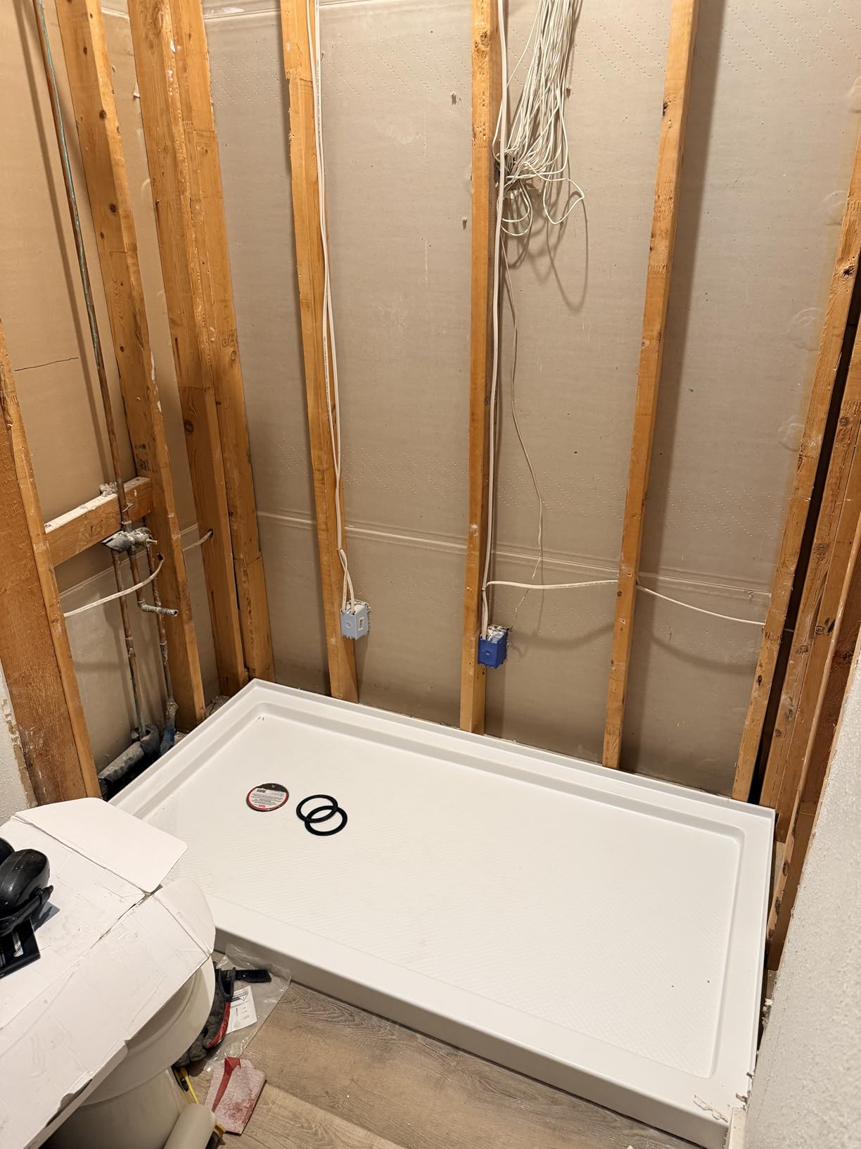 DreamLine SlimLine 34 in. D x 48 in. W x 2 3/4 in. H Center Drain Single Threshold Shower Base in White, DLT-1134480 customer photo 2