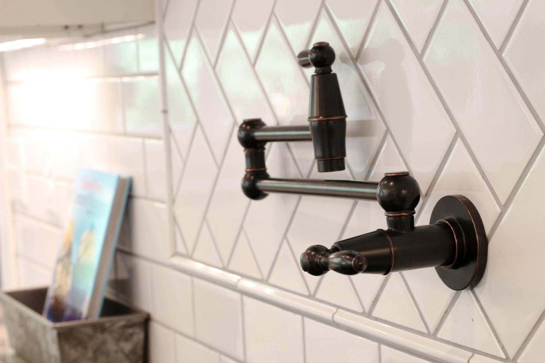 Pfister Port Haven Pot Filler Faucet, Wall Mounted Kitchen Faucet, Tuscan Bronze GT533TDY customer photo 2