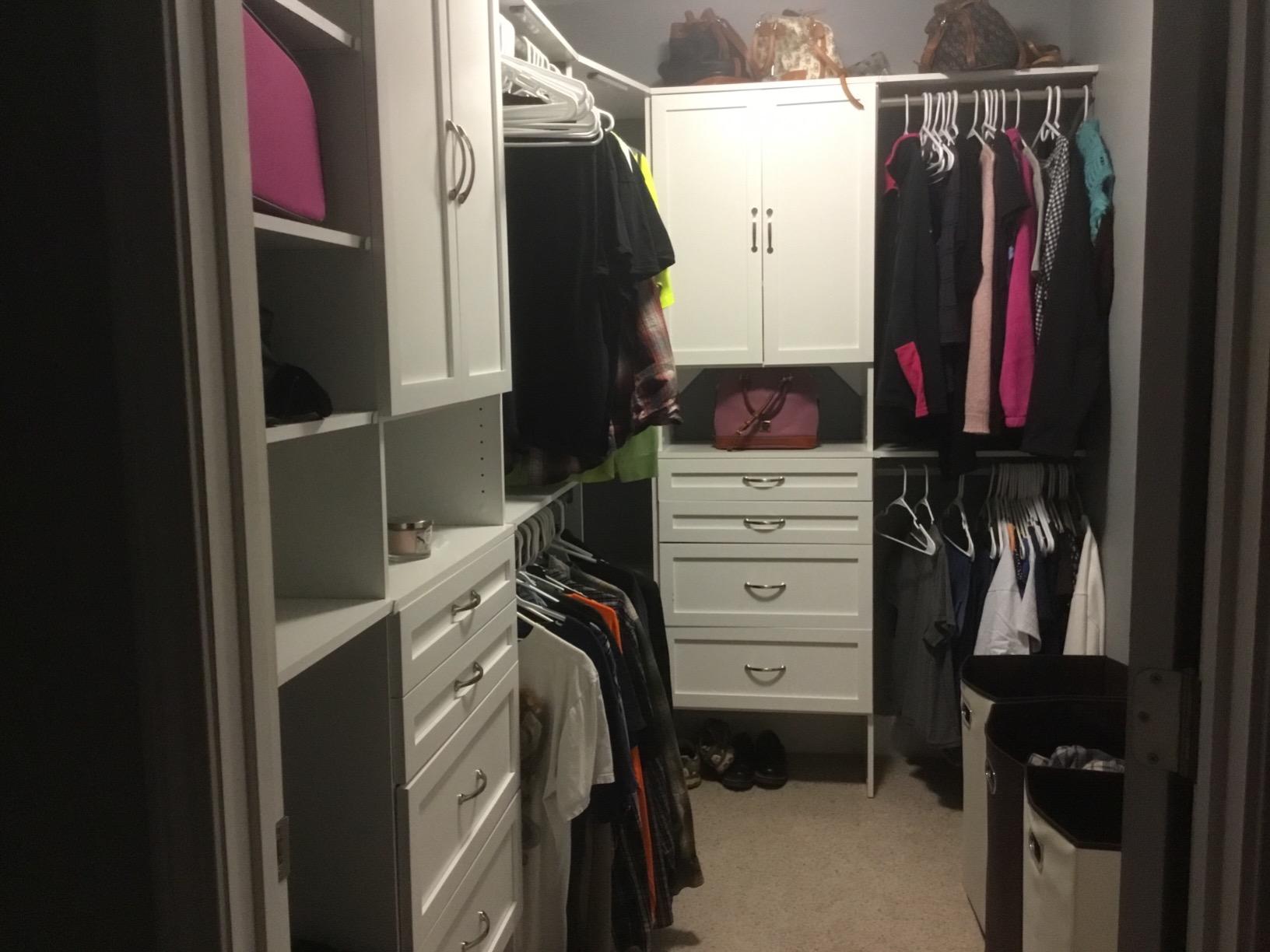 ClosetMaid SuiteSymphony 25-Inch Closet Organizer Kit with Tower, 3 Hang Rods, Top Shelves, 3 Drawers, Adjustable, Pure White customer photo 2