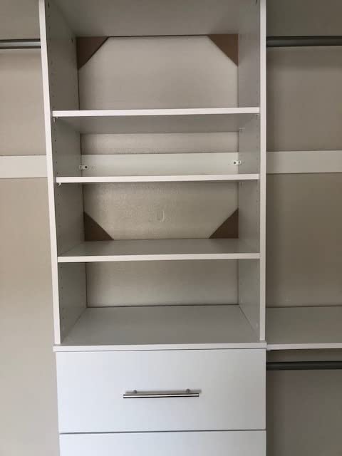 ClosetMaid 1936340 SuiteSymphony Modern 25-Inch Closet Organizer Tower Kit with Top Shelves, 4-Drawers and 2-Doors, Natural Grey customer photo 2