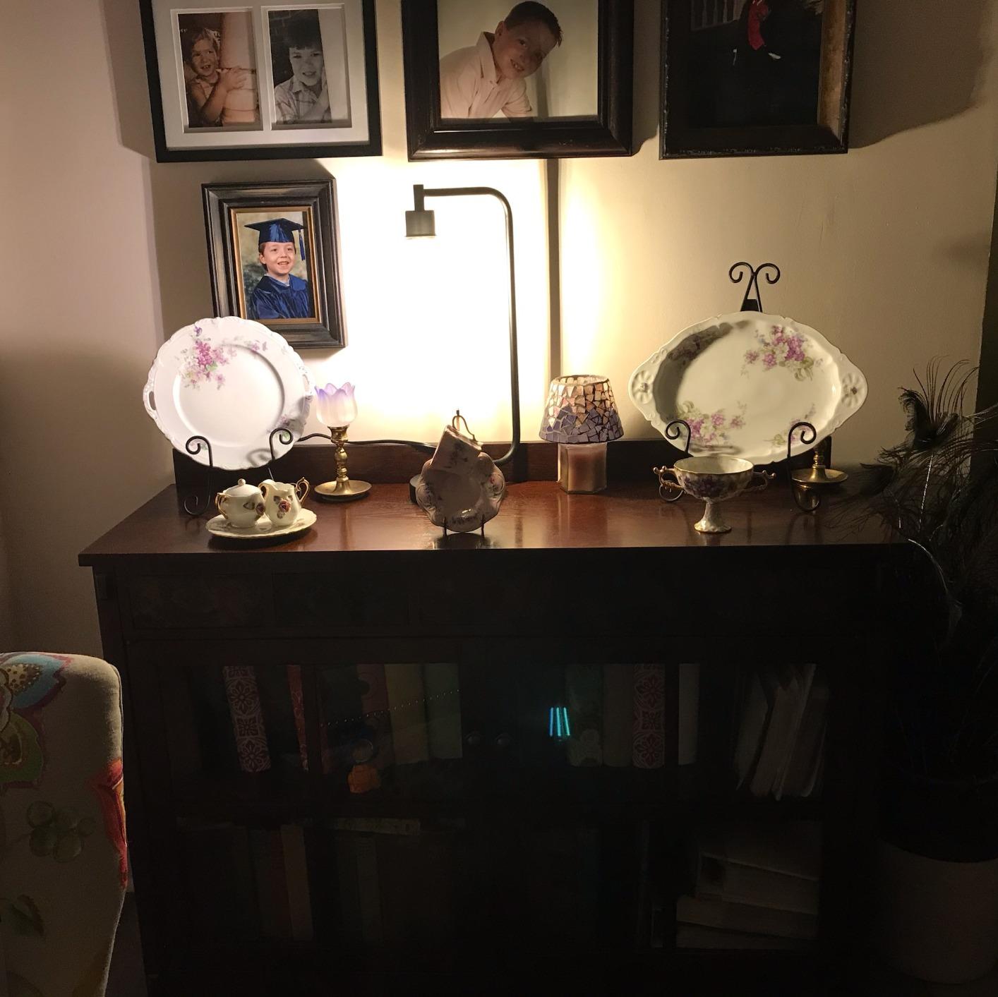 SEI Furniture - Camino Mission Faux Slate Sideboard And Display Curio, Brown Finish customer photo 1