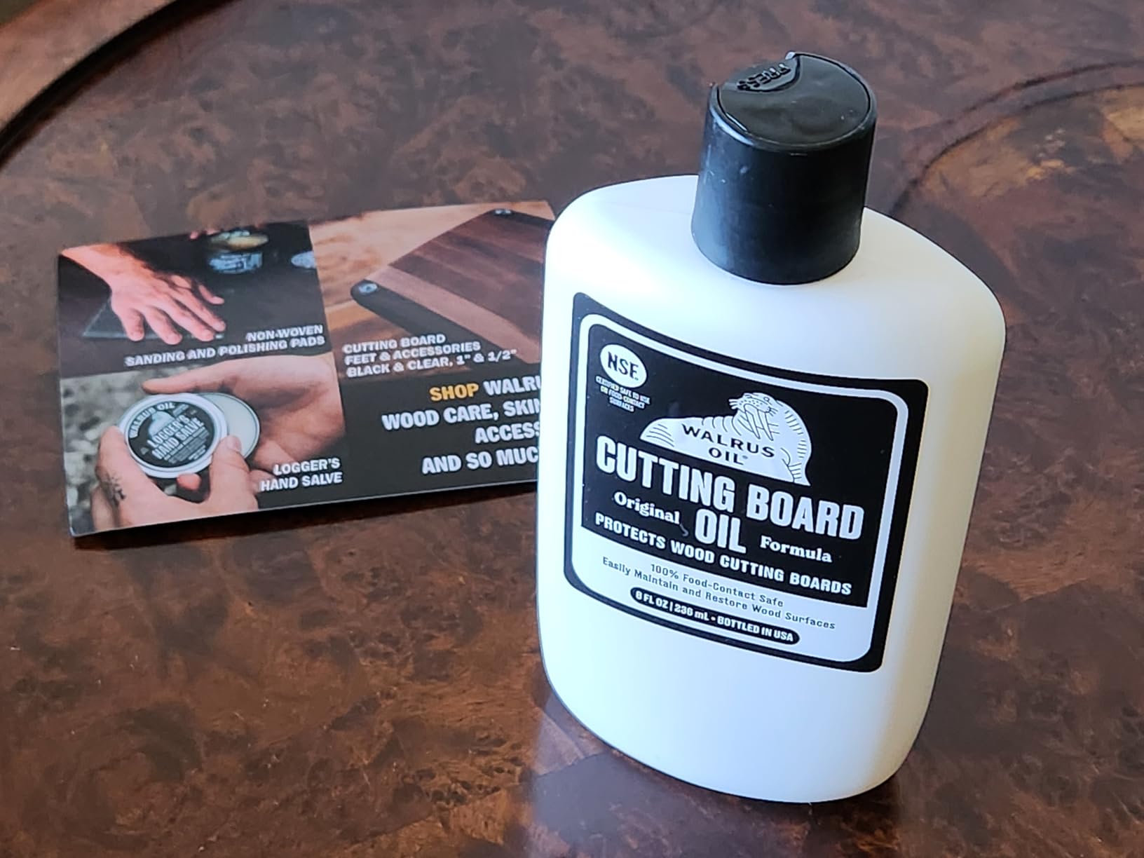 WALRUS OIL - Cutting Board Oil and Wood Butcher Block Oil, 8 oz Bottle, FDA Food-Contact Safe customer photo 1