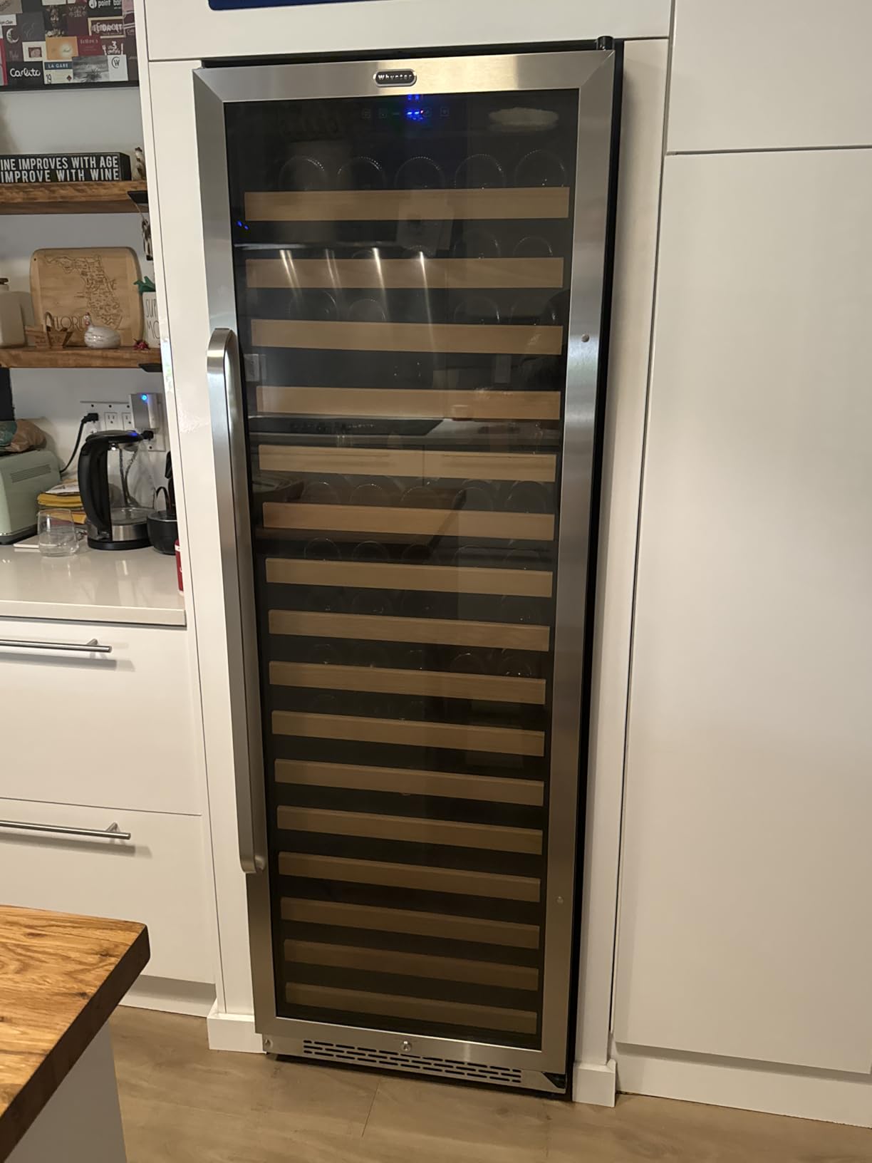 Whynter BWR-0922DZ 92 Built-in or Freestanding Stainless Steel Dual Zone Compressor Large Capacity Wine Refrigerator Rack for Open Bottles and LED Display, Dark Grey customer photo 1