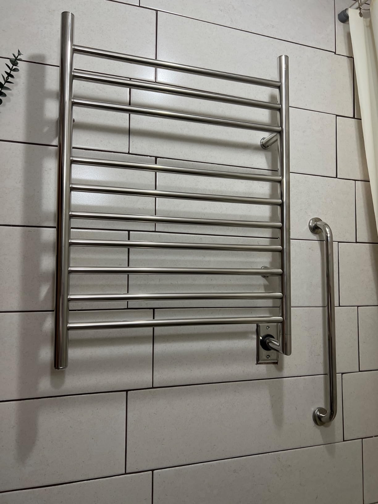 HEATGENE Towel Warmer Wall-Mounted Hardwired Heated Towel Rack Hot Towel Bar Brushed customer photo 1