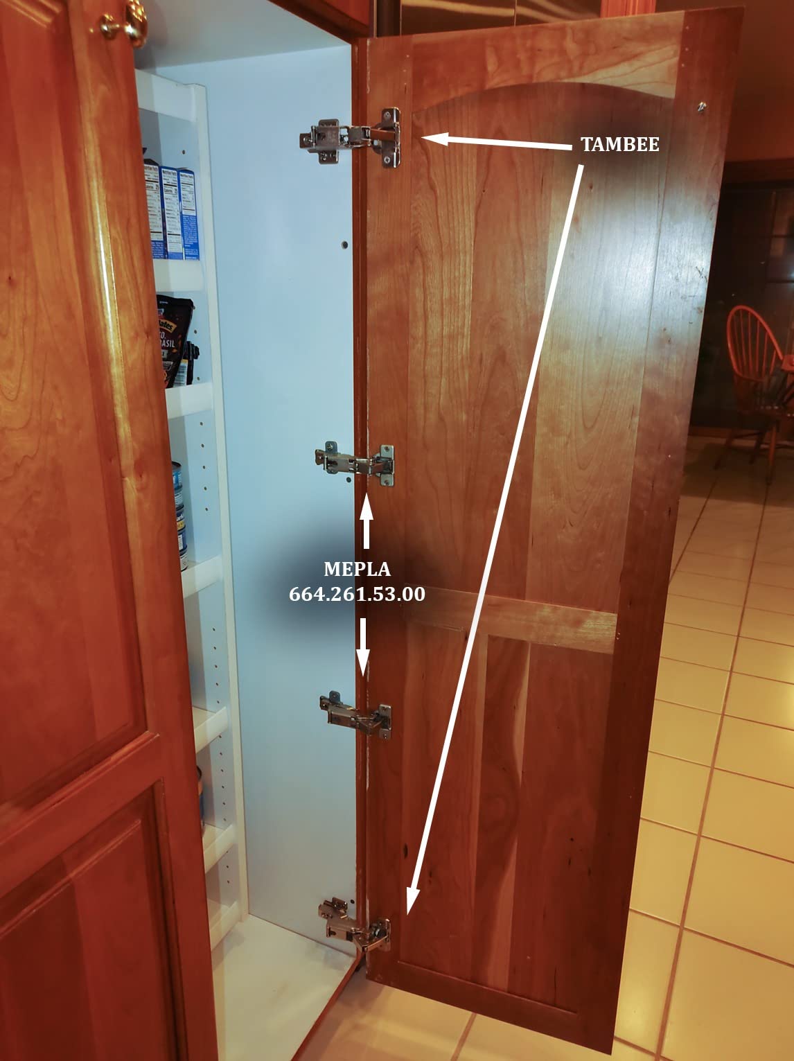 TamBee 175 Degree Hinges Frameless Cabinet Doors Hinges 48mm Concealed Hydraulic Adjustable Soft Closing Nickel-Plated Steel Buffer Dampers for Kitchen Corner, 1 Pair 2Pcs (Full Overlay) customer photo 2