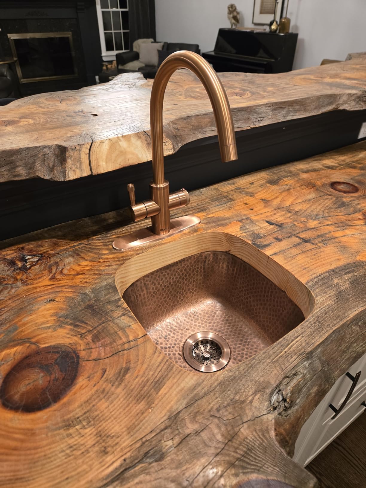 Monarch Abode Kitchen & Bar Sink - 15-inch Atlas Dual Mount Drop in Kitchen Sink, Hand Hammered Pure Copper Sinks, Drop in Bar Sinks or Undermount, Deep Single Bowl customer photo 1