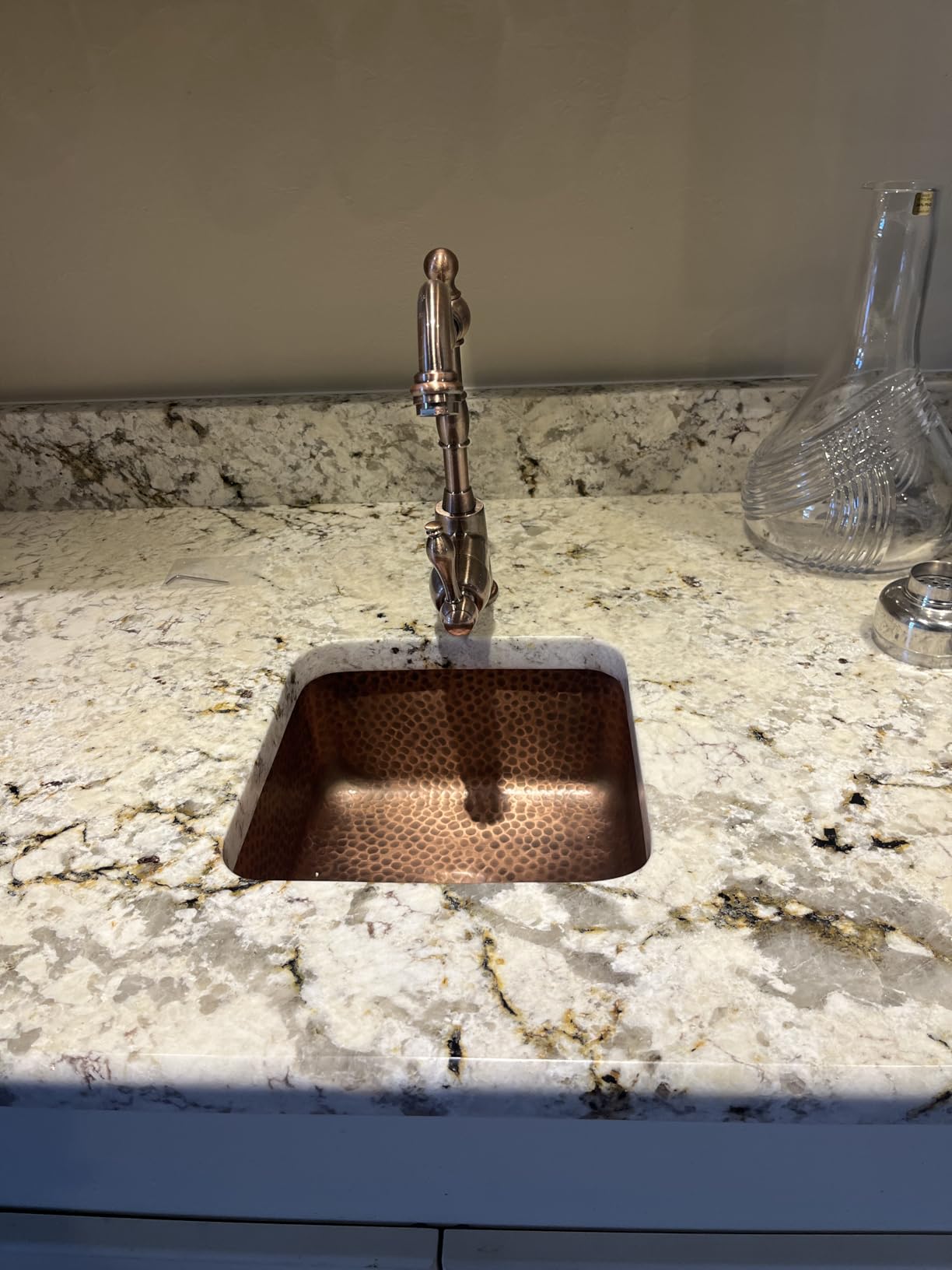 Monarch Abode Kitchen & Bar Sink - 12-inch Glasgow Dual Mount Drop in Bar Prep Sink, Hand Hammered Pure Copper Sinks, Drop in or Undermount Kitchen Sinks, Decorative Single Dual Mount Bowl customer photo 1