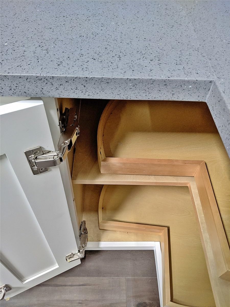 FURNIWARE 10 Pieces Soft Closing Cabinet Hinges, 1/2 inch Overlay Cabinet Hardware Hinges Nickel Plated- 105 Degree customer photo 1