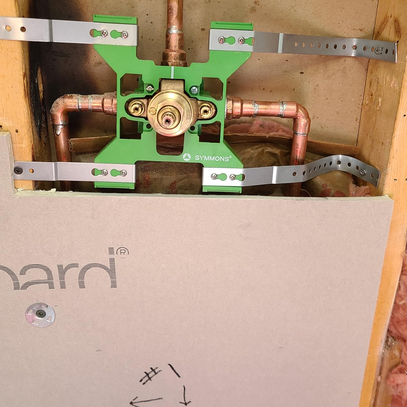 Symmons 261XBRBODY Temptrol Brass Pressure-Balancing Shower Valve with Service Stops and Rapid Install Bracket customer photo 2
