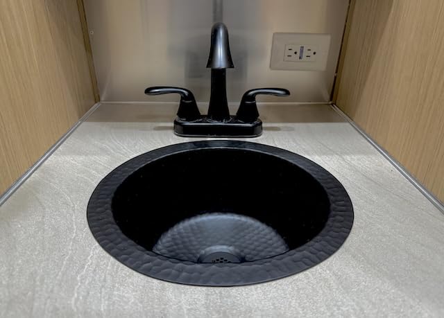 Monarch Abode Kitchen & Bar Sink - 12-inch Essex Dual Mount Drop in Bar Prep Sink, Hand Hammered Pure Copper Sinks, Drop in or Undermount Kitchen Sinks, Single Circular Dual Mount Bowl customer photo 1