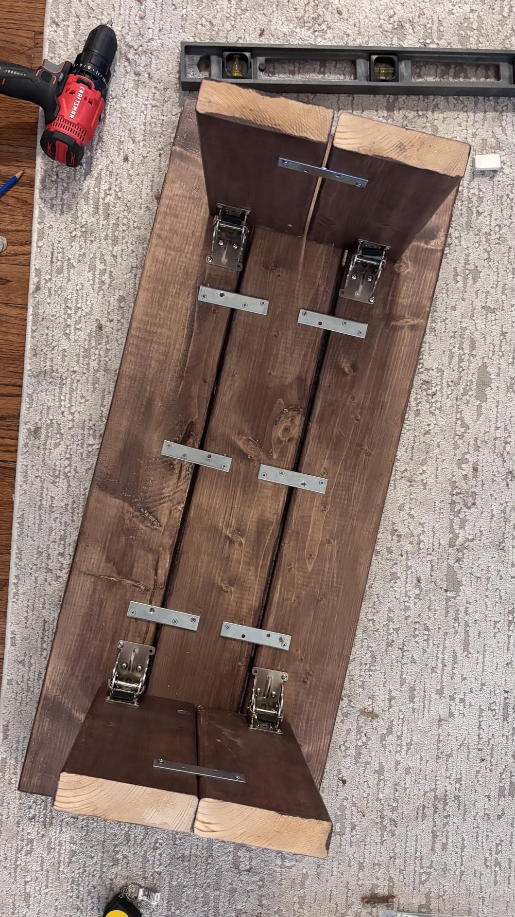 4 Pack Locking Hinge for Folding Table Brackets, Heavy Duty Folding Brackets 90 Degree Self Locking Folding Hinge for Table Legs Furniture customer photo 2