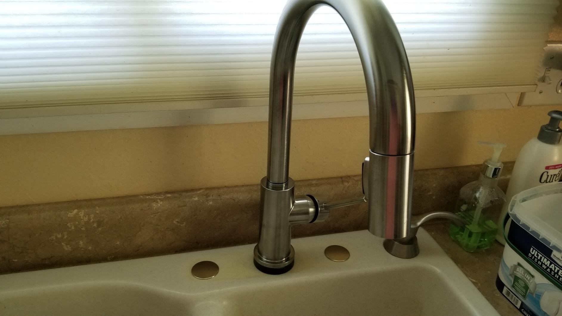 Delta Faucet Trinsic VoiceIQ Touchless Kitchen Faucet with Pull Down Sprayer, Alexa and Google Assistant Voice Activated, Matte Black 9159TV-BL-DST customer photo 1