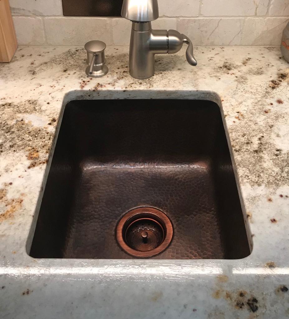Monarch Abode Kitchen & Bar Sink - 21-inch Milan Dual Mount Drop in Kitchen Sink, Hand Hammered Pure Copper Sinks, Drop in Bar Sinks or Undermount, Deep Single Rectangular Bowl customer photo 1