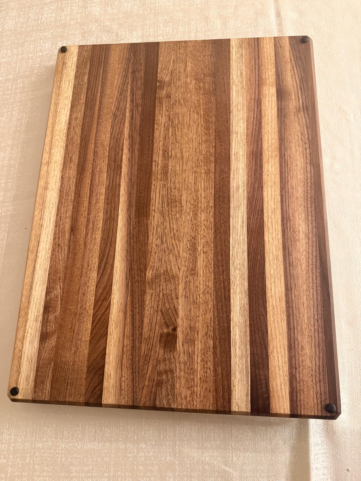 Sonder Los Angeles Laurel Cutting Board | Teak Edge Grain Cutting Board for Kitchen with Juice Groove | Reversible Charcuterie Butcher Block | Gift Box Included | 18x14x1.25 in customer photo 2