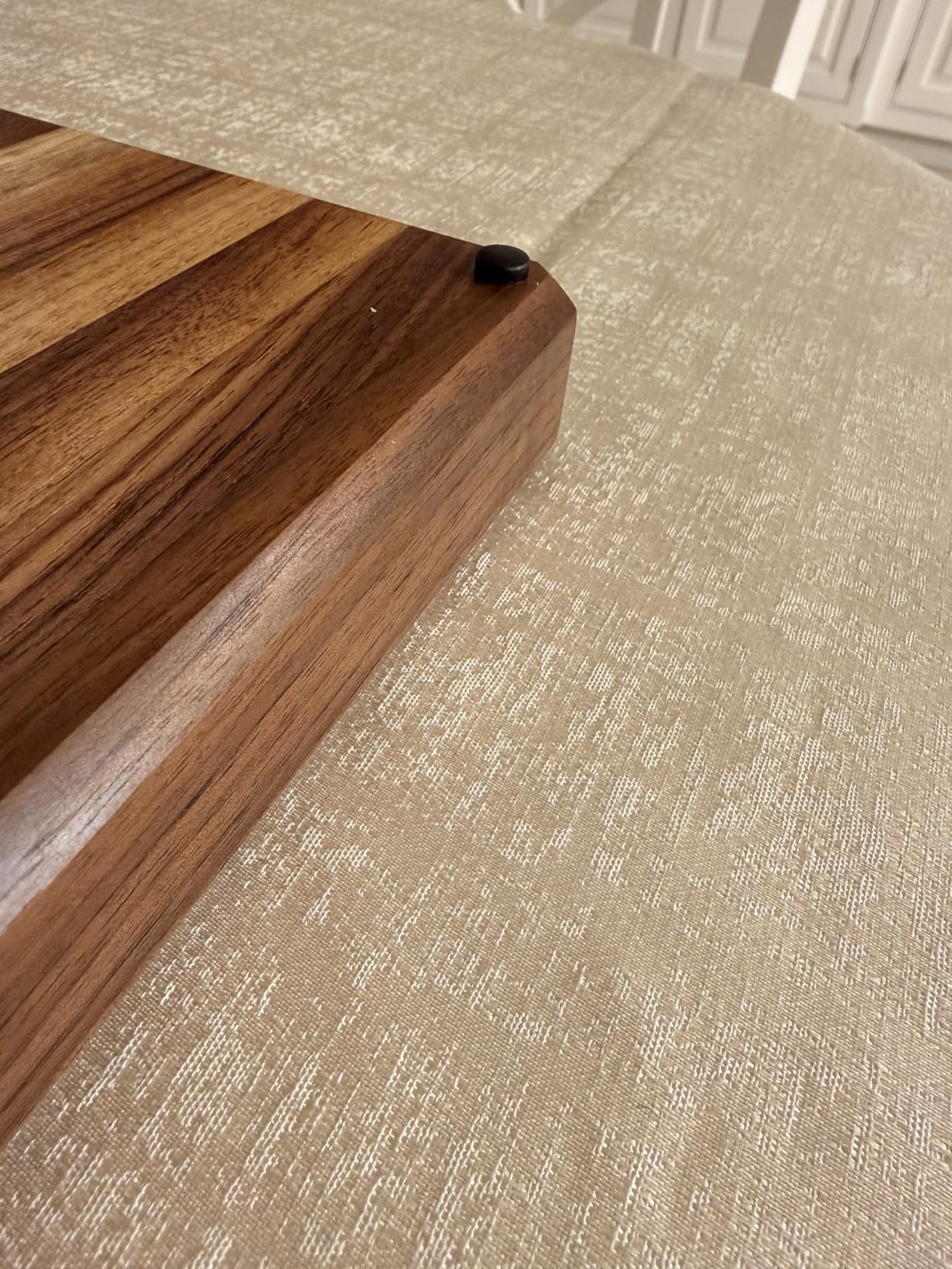 Sonder Los Angeles Alfred Cutting Board Made in USA | Black Walnut End Grain Cutting Board for Kitchen with Non-Slip Feet, Juice Groove, Sorting Compartments | Gift Box Included | 17x13x1.5 in customer photo 1