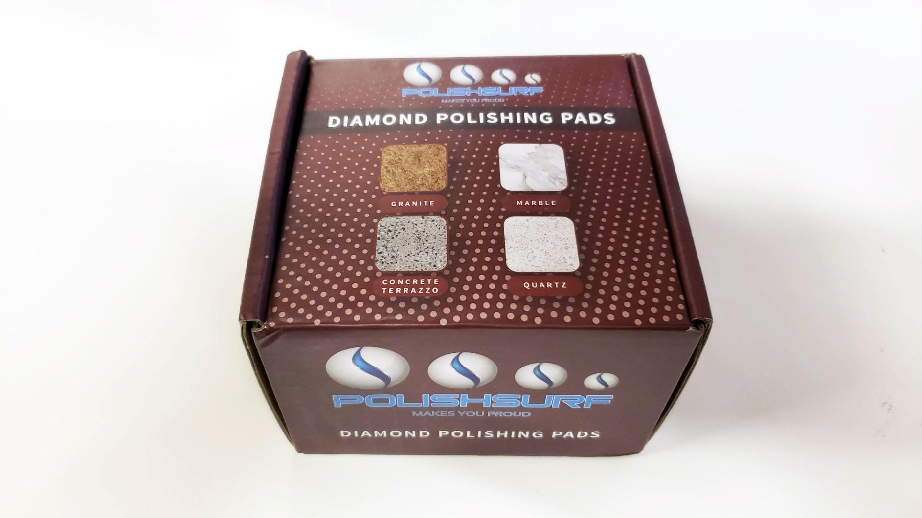 Diamond Polishing Pads 4 Inch Wet Dry Set 7 Pieces for Concrete Marble Quartz Stone Countertop Granite Polishing - by POLISHSURF customer photo 1