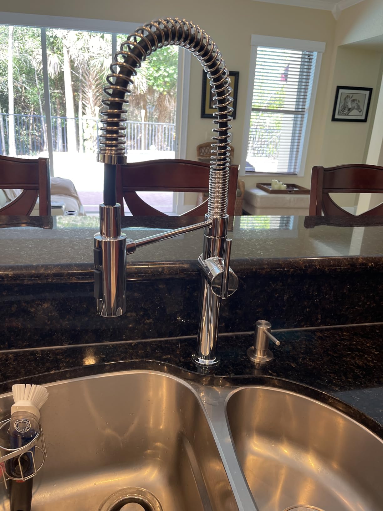 KOHLER 22973-BL Crue High-Arc Kitchen Faucet with Pull Down Spring Spout, Professional Pre-Rinse Kitchen Faucet, Commercial Faucet, Matte Black customer photo 1