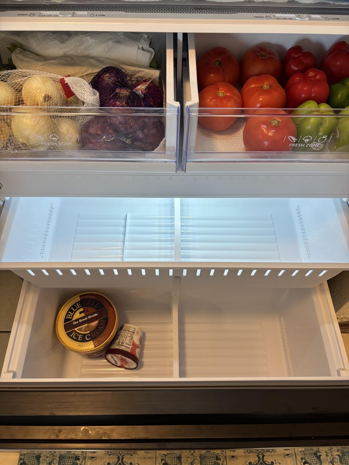 Hamilton Beach HBFR1504 Full Size Counter Depth Refrigerator with Two Freezer Drawers, 17.9 cu ft, Stainless customer photo 2