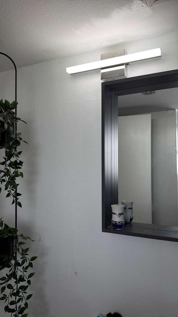 Combuh Modern Bathroom Light Fixtures Over Mirror Vanity Lighting Gentle, 16 Inch 9W Led Chrome Small Restroom Wall Lamps Bar for Bathroom Linear Modernas Lámparas Luces para Baño Cool White 6000K customer photo 1