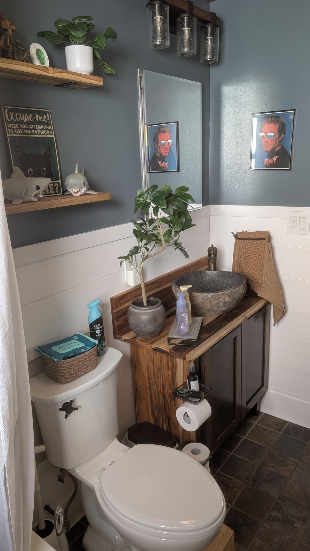 vidaXL Wash Basin, Bathroom Sink Bath Wash Bowl, Vanity Sink Bathroom Basin, River Stone Oval customer photo 2