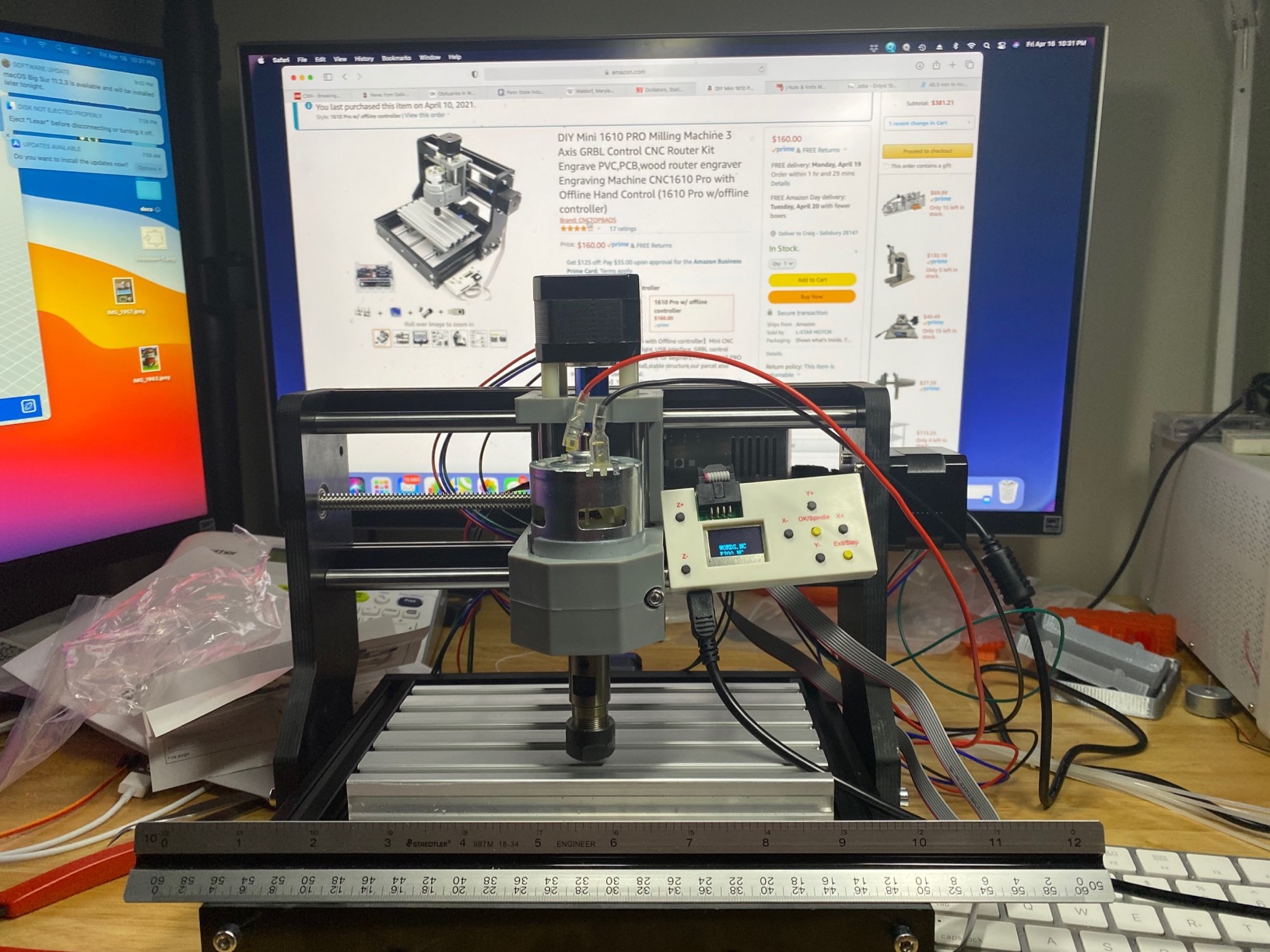 1610 PRO CNC Milling Machine, with GRBL Offline Controller, 3 Axis Desktop DIY Mini CNC Router Kit Engrave Carving PVC, PCB, Acrylic, Wood Cutting Engraving Machine CNC1610 Pro customer photo 1