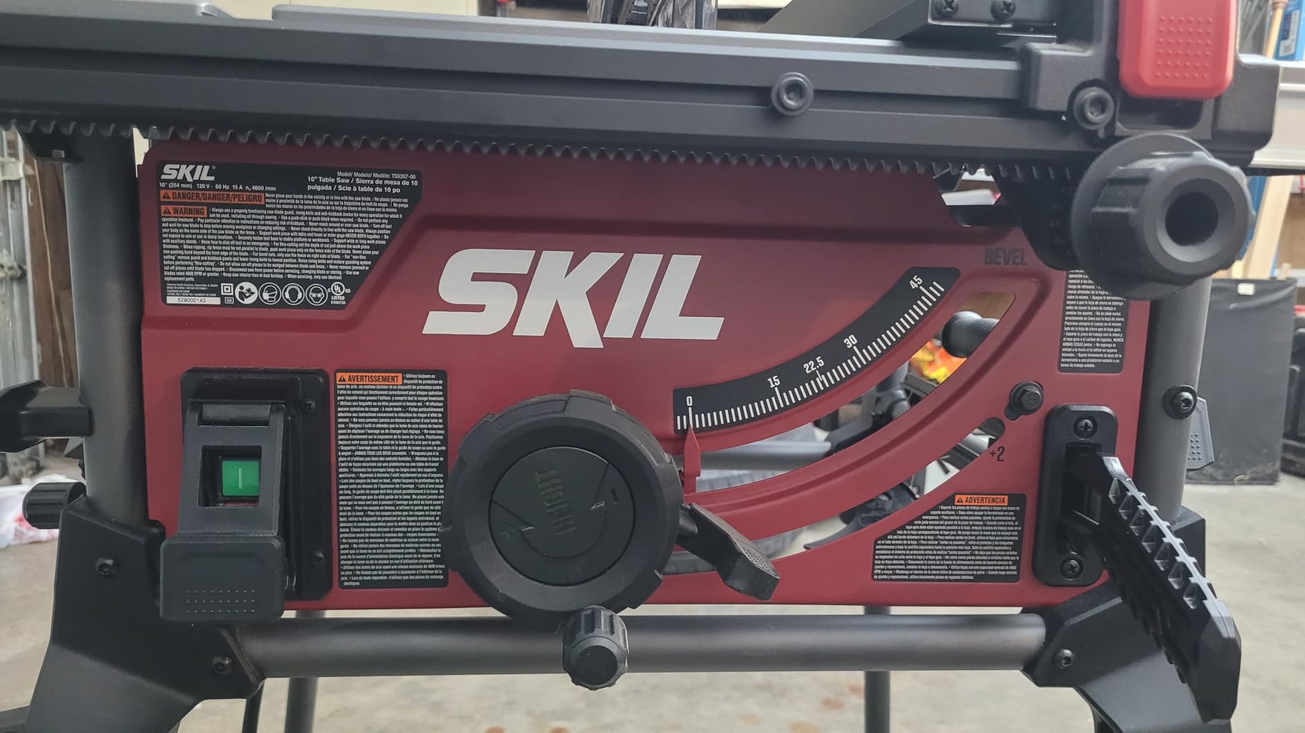 SKIL 15 Amp 10 Inch Portable Jobsite Table Saw with Folding Stand- TS6307-00 customer photo 2