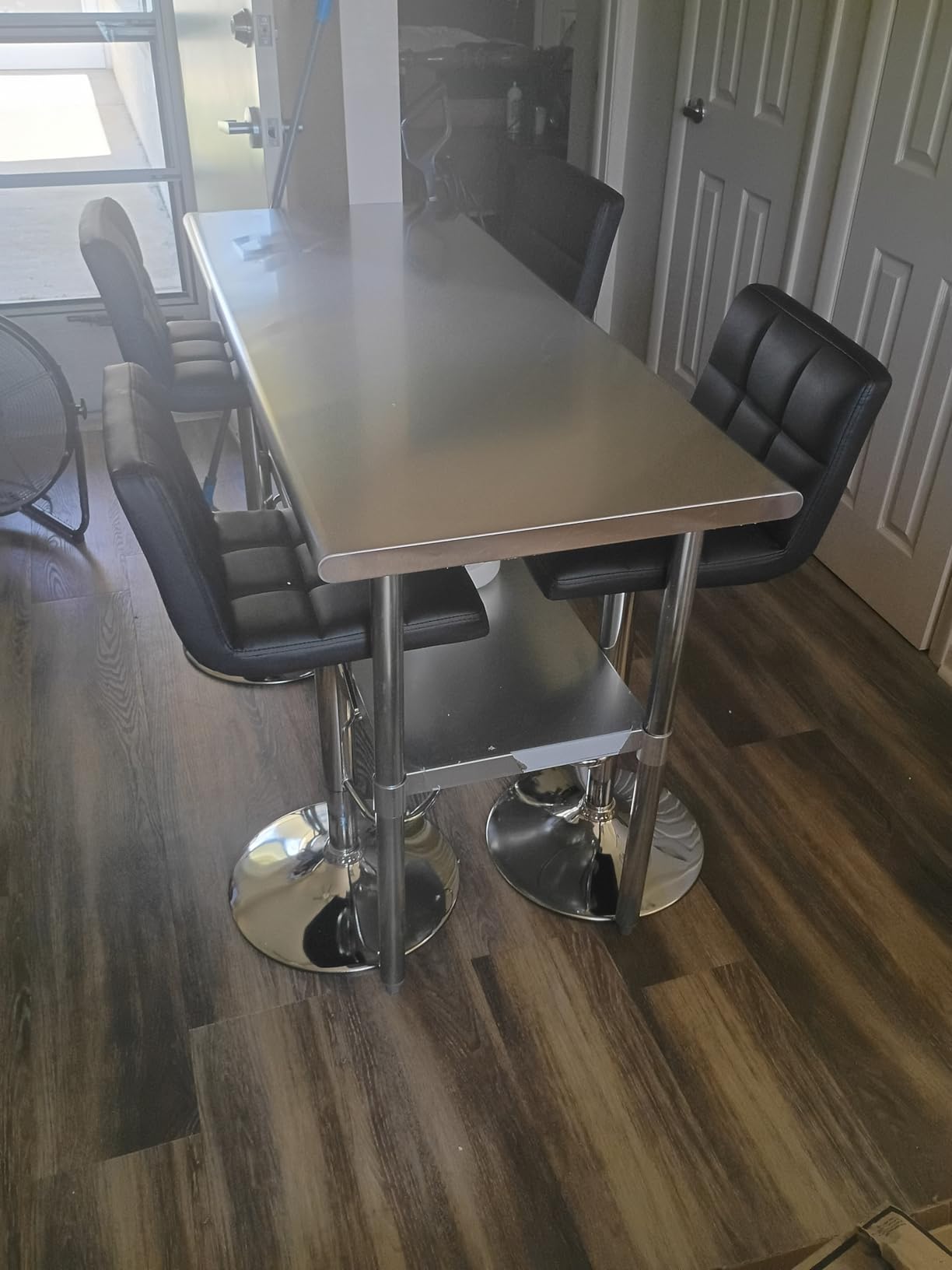 ROCKPOINT Stainless Steel Table for Prep & Work 24x48 Inches, NSF Metal Commercial Kitchen Heavy Duty Table with Adjustable Under Shelf and Table Foot for Restaurant, Home and Hotel customer photo 1