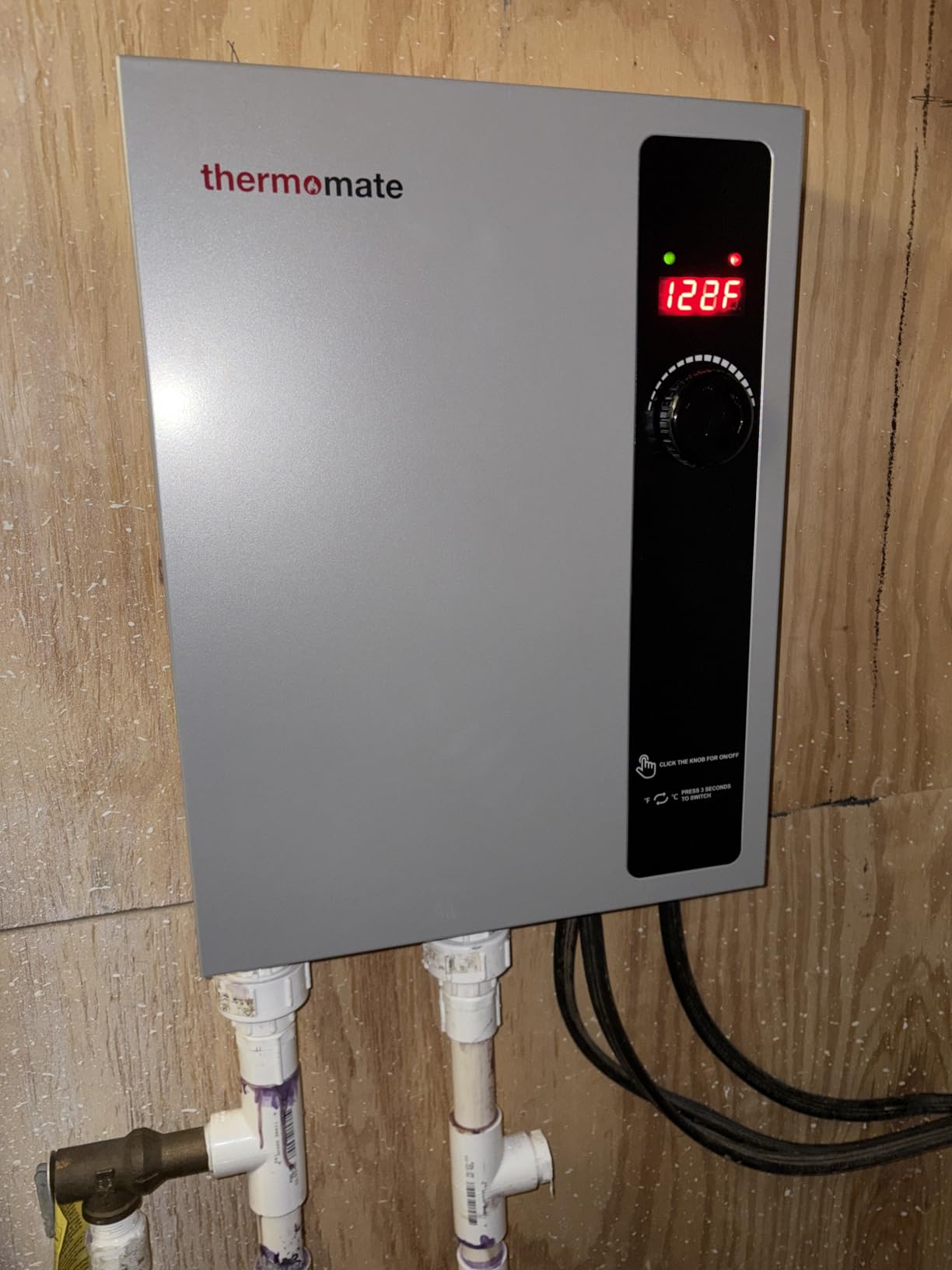 Tankless Water Heater Electric 27kW at 240 Volt, ThermoMate On Demand Instant Hot Water Heater Up to 6.4GPM, Self-Modulating Energy Saving for Residential Indoor Shower customer photo 1